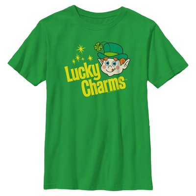 Boy's Lucky Charms The Leprechaun Smiley Face T-Shirt