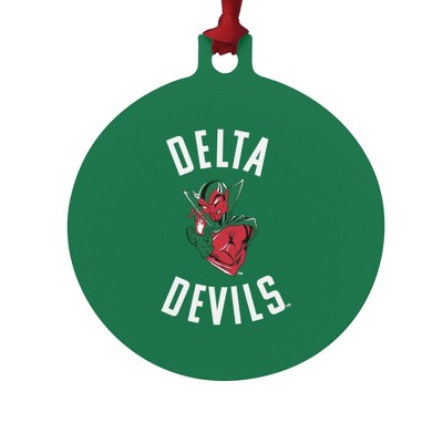 Mississippi Valley State University Delta Devils Logo Aluminum Holiday Christmas Tree Ornament