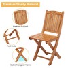 Outdoor Folding Table and Chairs, Casual Bistro Table and Chairs Set of 2 - 4 of 4