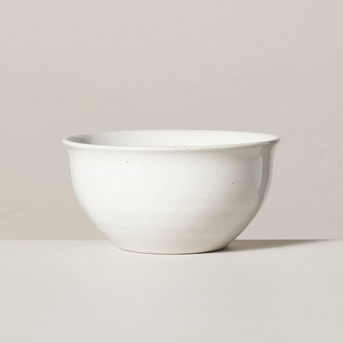 3pc Brim Stripe Stoneware Mixing/Serving Bowl Set Cream - Hearth & Hand™  with Magnolia