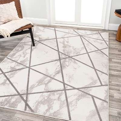 Patras Modern Geometric Marbled Area Rug - JONATHAN Y