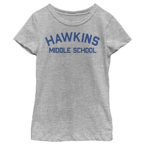 Girl's Stranger Things Hawkins Middle School T-Shirt - 1 of 4