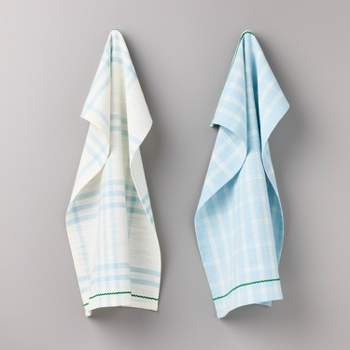 2ct Mixed Plaid Kitchen Towel Set - Hearth & Hand™ with Magnolia
