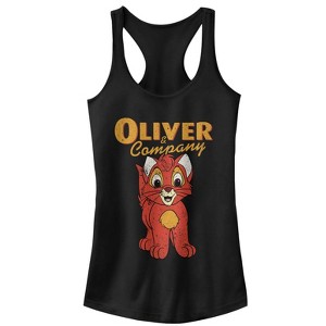 Juniors Womens Oliver & Company Kitten Portrait Racerback Tank Top - 1 of 4