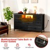 8-Drawer LED Dresser Stand with Outlet for 55'' TV, Storage Chest for Living Room & Entryway, Dresser Organizer with 22 Light Modes - 2 of 4