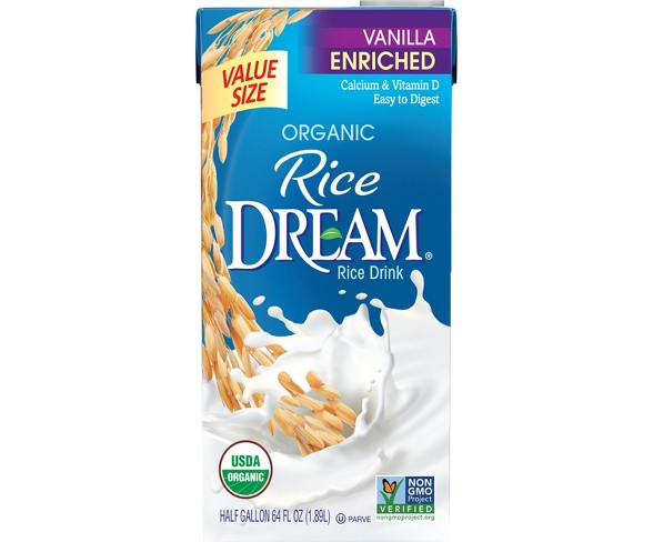 Rice Dream Organic Enriched Vanilla Rice Drink Non-Dairy Beverage - 64 fl oz