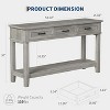 Console Table with 3 Storage Drawers, 3 Tier Farmhouse Wooden Sofa Table, Hallway Tables for Entryway - 4 of 4