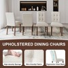 Grungis Polyester Armless Kitchen Chair Set of 2,Upholstered Dining Chairs with Tufted Back for Dining Room,Kitchen - 4 of 4