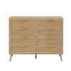 KIGFTSOD 8 Double Dresser with rattan drawers,Natural - 3 of 4