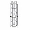 Corner Glass Cabinet with Adjustable Shelves,Glass Cabinet with Light for Collectibles Storage,Living Room Display Curio Cabinet-Coolbibila - 4 of 4