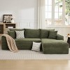 108" Sectional Couches, L-Shaped Corduroy Fabric Upholstered Modular Sectional Couches with Chaise - 2 of 4