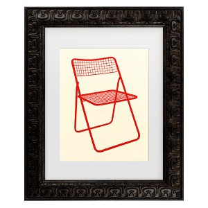 Trademark Fine Art - Rosi Feist  Ted Net Chair Red Matted Framed Art - 1 of 4