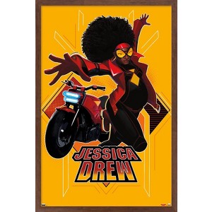 Trends International Marvel Spider-Man: Across the Spider-Verse - Jessica Drew Framed Wall Poster Prints - 1 of 4