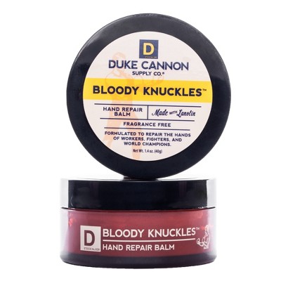 Duke Cannon Bloody Knuckles Fragrance Free Hand Repair Balm - Trial Size - 1.4oz