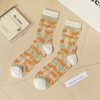Alilang Women's Floral Embroidered Sheer Ankle Socks 6pk - 2 of 3