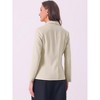 Allegra K Women's Work Office Shawl Lapel Long Sleeve Pockets Blazers - 3 of 4