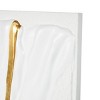 Olivia & May 37"x37" Metal Abstract Dimensional Textured Wavy Wall Decor with Curved Gold Accents White: Modern Sculpture, Dry Clean Only - image 3 of 4