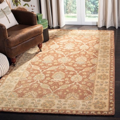 Handmade Brown and Taupe Wool Tufted Area Rug, 3' x 5'