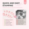 Saviland Nail Stamper Plates: 4PCS French Stamping Plates - Wave Stripes, Reusable Stainless Steel Tools - 3 of 4