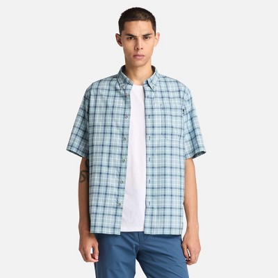 Timberland Men's Check Poplin Short-Sleeve Shirt