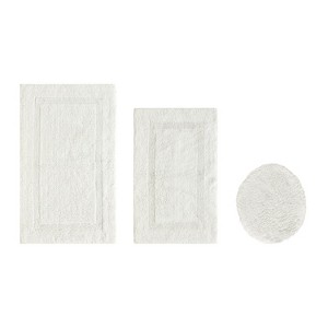 Lux Premium 100% Cotton  Ultra-Soft Tufted Solid Reversible 3 Piece Bath Rug Set, Water-Absorbent, Durable, Machine Washable Bathroom Rug - 1 of 4