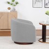 SEYNAR Modern Glam Boucle Fabric Round 360 Degree Swivel Barrel Chair - 4 of 4