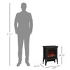 NicBex 18 Inch Electric Fireplace with 3D Realistic LED Flames Freestanding Heater Fireplace with Adjustable Temperature/Overheating Protection - 3 of 4