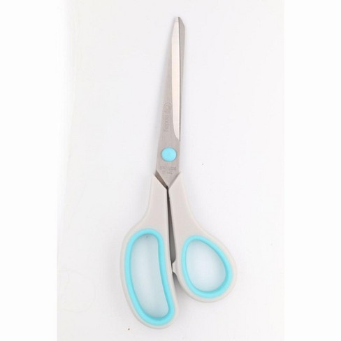 Heavy Duty Big Aluminum Plated Gray Scissors with Sharp Blades for Office