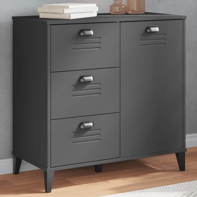 vidaXL Sideboard Storage Side Cabinet Living Room Furniture Solid Wood Pine