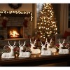 Modern White Deer Figurine Set – 6in Winter Decorative Accents by Melrose - 3 of 3
