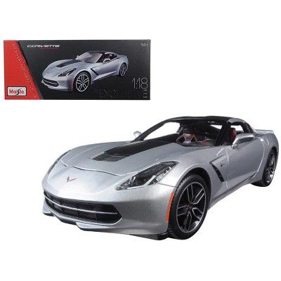 2014 Chevrolet Corvette Stingray C7 Z51 Silver "Exclusive Edition" 1/18 Diecast Model Car by Maisto