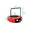 VisioGear Kids Trampoline with Foam Handle, Round Bouncer for Kids, Red, 36"*36"*31" - 2 of 4