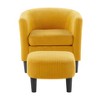Okak Accent Chairs for Bedroom, Modern Accent Chair, Upholstered Arm Chair Corduroy Single Sofa Chair with Ottoman Foot Rest Comfy Armchair - 3 of 4