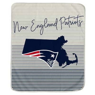 NFL New England Patriots Ultra Fleece State Stripe Blanket