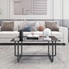 NicBex Modern Rectangle Tempered Glass Coffee Table,Tea Table with Cross Leg,Center Table for Living Room - 2 of 4