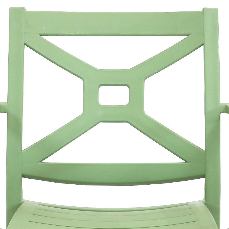Sunnydaze Polypropylene Stackable Tristana Outdoor Patio Arm Chair, 4 of 12