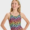 Girls' Rainbow Cheetah Printed One Piece Swimsuit - Cat & Jack™ - 3 of 3