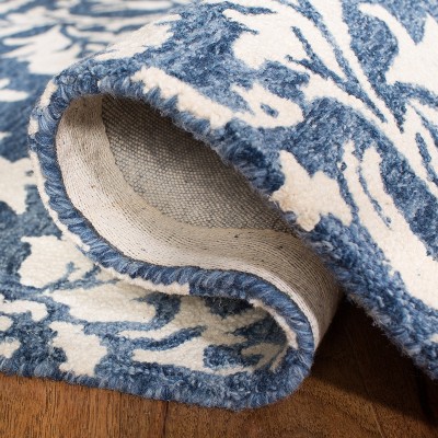 Elegant Azure 8' x 10' Hand-Tufted Wool Cotton Blend Area Rug