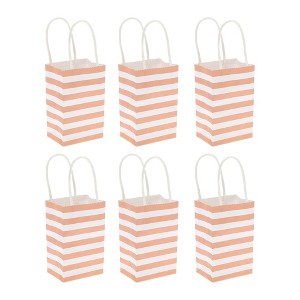 Unique Bargains Stripes Gift Bags 6 Pcs - 1 of 4