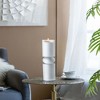 AZL1 Life Concept Candle Holders, Tall Frosted Glass Cylinder Holder for Modern Floor and Tabletop Display, White, 3.1"*3.1"*15" - 2 of 4