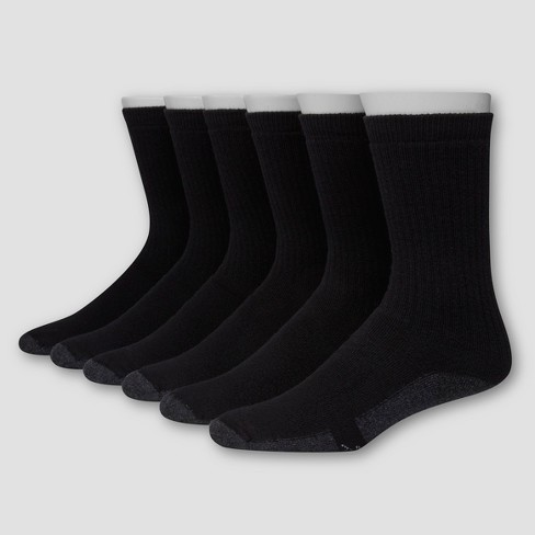 Hanes Premium Men's Xtemp Ultra Cushion 6pk Ankle Socks - Black 6-12