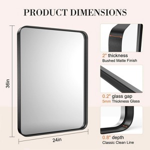 MyDepot Black Bathroom Rectangular Vanity Mirror for Wall - 1 of 4