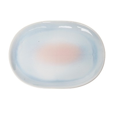 Transpac Ceramic 14 in. Sanctuary Reactive Glaze Platter