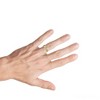 Pompeii3 Men's Diamond Curve Polished Wedding Ring Lab Created 10k Gold - 3 of 4