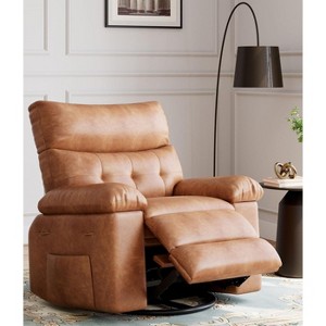 Power Lift Recliner Chair with Heat and Massage, Giant 27" Wide Seat, 360 Swivel Manual Rocker, Remote Control Oversized Recliner for Living Room - 1 of 4