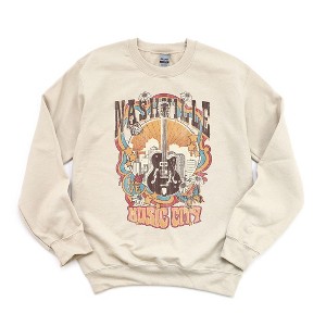 Simply Sage Market Women's Graphic Sweatshirt Music City Flowers - 1 of 1