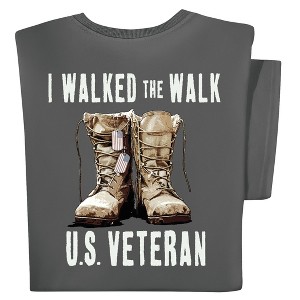 Collections Etc Walked the Walk U.S. Veteran Short Sleeve Graphic Tee - 1 of 4