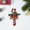 Unique Bargains Christmas Brooches Alloy Dripping Wax Red Green 1.65"x2.24" 1 Pc - 2 of 4