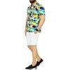 HAPPY BAY Mens Hawaiian Shirts Short Sleeve Button Down Shirt Men's Tropical Shirts Casual Holiday Party Caribbean Shirts for Men M Beach Island, Blue - 3 of 4