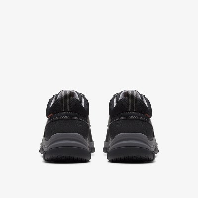 Clarks Mens Walpath Low Black Leather Shoes 10.5 Medium — фото 5